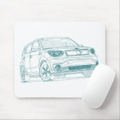 KIA-Soul EV 2015 Mousepad (Mit Mouse)