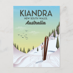 Kiandra New South Wales Australien Skifahren Postkarte