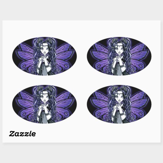 "Kiara" Gothic Butterfly Fairy Princess Stickers (Blatt)