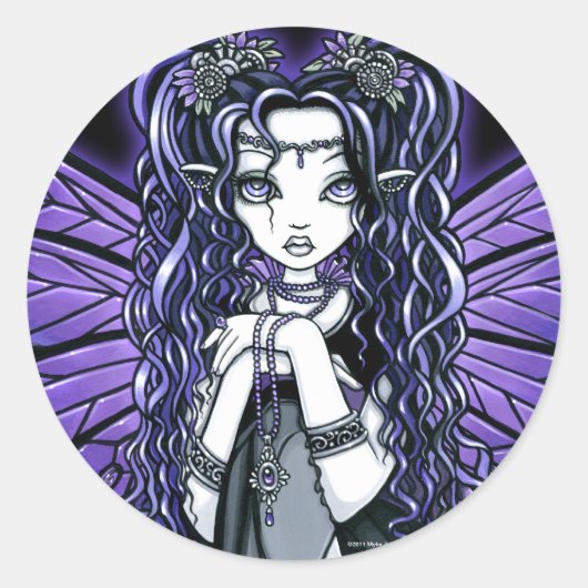 "Kiara" Gothic Butterfly Fairy Princess Stickers (Vorderseite)