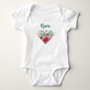Kiara Personalisierte Namensblumen Zwillinge 2 Her Baby Strampler