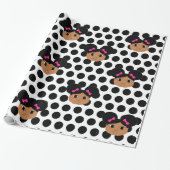 Kiara Rosa-Bogen-und Tupfen-Geschenk-Verpackung Geschenkpapier (Ungerollt)