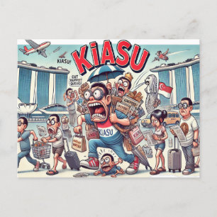 Kiasu Spirit of Singapur - Postcard Entschlossenhe Feiertagspostkarte