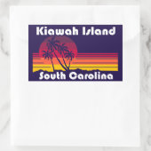 Kiawah Island Beach South Carolina Rechteckiger Aufkleber (Tasche)