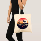 Kiawah Island Pier SC Retro Sunset Souvenirs 60er Tragetasche (Vorderseite (Produkt))