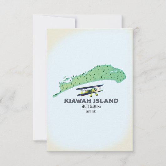 Kiawah Island South Carolina USA Karte (Vorderseite)