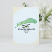 Kiawah Island South Carolina USA Karte (Stehend Vorderseite)