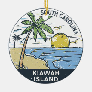 Kiawah Island South Carolina Vintage Keramik Ornament