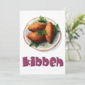 Kibbeh Mediterrane gesunde Lebensmittel ك ب ة م ق  Einladung (Stehend Vorderseite)