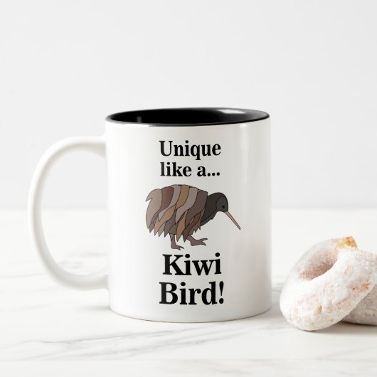 Kibitzvogel Zweifarbige Tasse (Mit Donut)