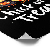 Kiche oder Leckerei Niedliches Halloween-Hühnerkos Poster (Ecke)