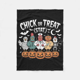 Kiche oder Leckerei Nurve Funny Halloween für Hühn Fleecedecke
