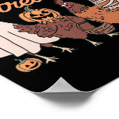 Kiche oder Leckerei Witziges Halloween für Hühner Poster (Ecke)