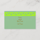 Kichererbse kawaii visitenkarte (Rückseite)