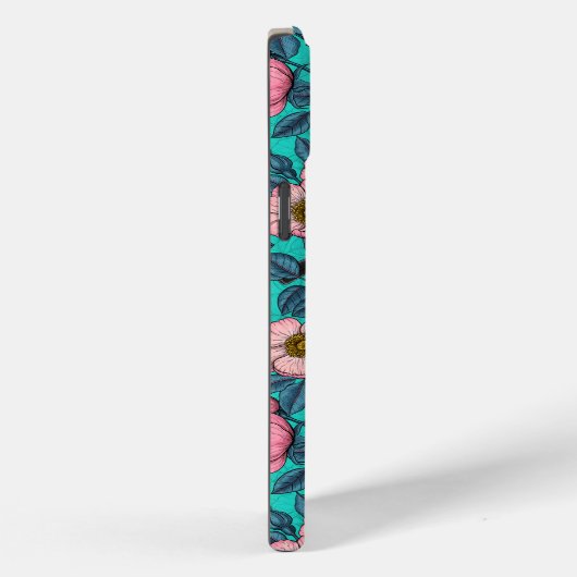 Kichererbsen in freier Rose, rosa und blau Case-Mate iPhone Hülle (Rückseite / Rechts)