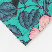 Kichererbsen in freier Rose, rosa und blau Fleecedecke (Ecke)