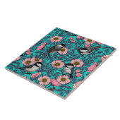 Kichererbsen in freier Rose, rosa und blau Fliese (Seite)