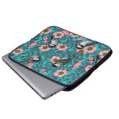 Kichererbsen in freier Rose, rosa und blau Laptopschutzhülle (Vorne Knopf)