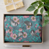 Kichererbsen in freier Rose, rosa und blau Seidenpapier (Geschenk)