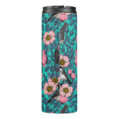 Kichererbsen in freier Rose, rosa und blau Thermosbecher (Rückseite)