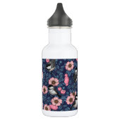 Kichererbsen in wilder Rose in Rosa und Blau Edelstahlflasche (Links)