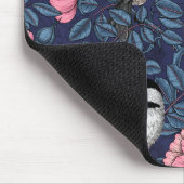 Kichererbsen in wilder Rose in Rosa und Blau Mousepad (Ecke)