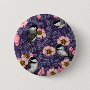 Kichererbsen in wilder Rose in Rosa und Violett Button