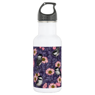 Kichererbsen in wilder Rose in Rosa und Violett Edelstahlflasche