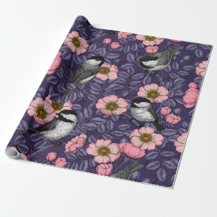 Kichererbsen in wilder Rose in Rosa und Violett Geschenkpapier