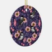 Kichererbsen in wilder Rose in Rosa und Violett Keramik Ornament (Rechts)