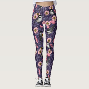 Kichererbsen in wilder Rose in Rosa und Violett Leggings