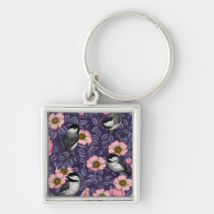 Kichererbsen in wilder Rose in Rosa und Violett Schlüsselanhänger