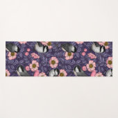 Kichererbsen in wilder Rose in Rosa und Violett Yogamatte (Vorderseite (Horizontal))