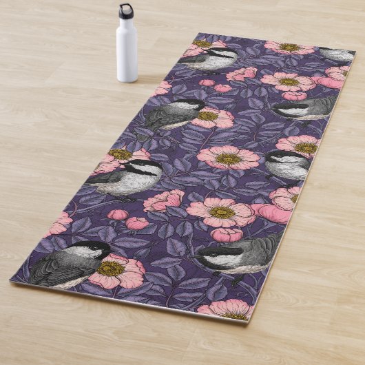 Kichererbsen in wilder Rose in Rosa und Violett Yogamatte (Beispiel)