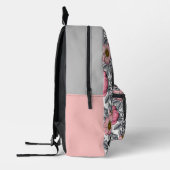Kichererbsen in wilder Rose, rosa und grau Bedruckter Rucksack (Links)