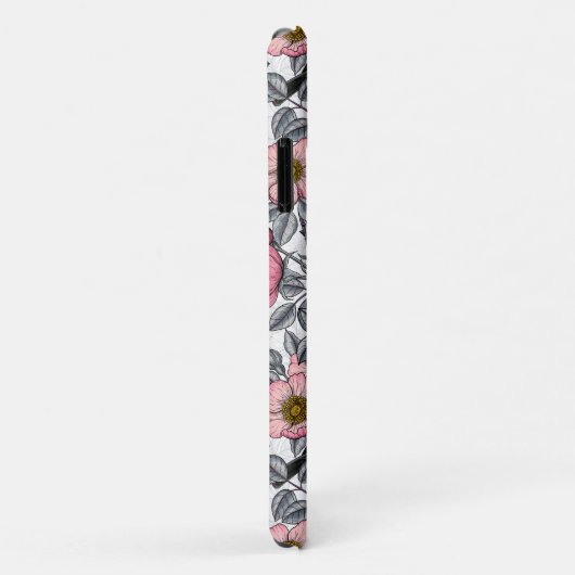 Kichererbsen in wilder Rose, rosa und grau Case-Mate iPhone Hülle (Hinten/Rechts)