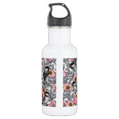 Kichererbsen in wilder Rose, rosa und grau Edelstahlflasche (Rückseite)