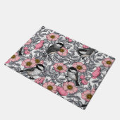 Kichererbsen in wilder Rose, rosa und grau Fußmatte (Schrägansicht)