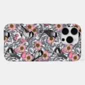 Kichererbsen in wilder Rose, rosa und grau iPhone Hülle (Rückseite (Horizontal))