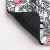 Kichererbsen in wilder Rose, rosa und grau Mousepad (Ecke)