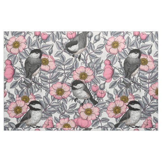 Kichererbsen in wilder Rose, rosa und grau Stoff (Fat Quarter (45,7 x 55,9 cm))