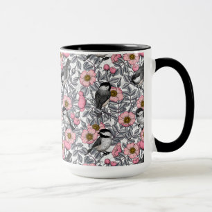 Kichererbsen in wilder Rose, rosa und grau Tasse