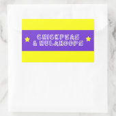 Kichererbsen und Hulahoops Rechteckiger Aufkleber (Tasche)