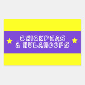 Kichererbsen und Hulahoops Rechteckiger Aufkleber (Vorderseite)