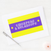 Kichererbsen und Hulahoops Rechteckiger Aufkleber (Umschlag)