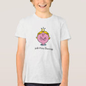 Kicherndes kleines Fräulein Prinzessin Tri-Blend Shirt (Vorderseite)