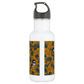 Kichervögel auf den Zweigen der Heidelbeere Edelstahlflasche (Rückseite)