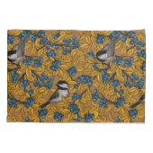 Kichervögel auf den Zweigen der Heidelbeere Kissenbezug (Rückseite)