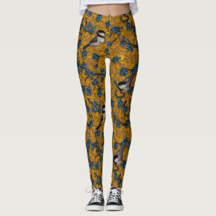 Kichervögel auf den Zweigen der Heidelbeere Leggings