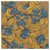 Kichervögel auf den Zweigen der Heidelbeere Stoff (Nahaufnahme)